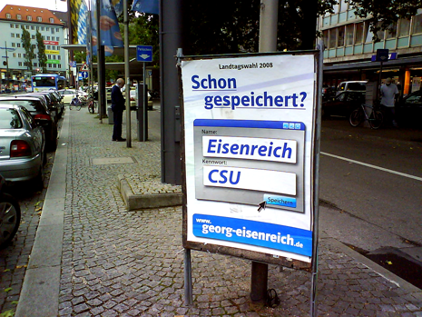 Auch die CSU ist im digitalen Zeitalter angekommen und lässt fleißig speichern.