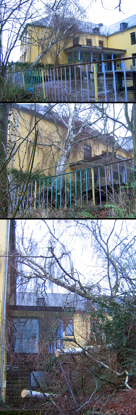 Sturmschaden an der Grundschule Kuerenz